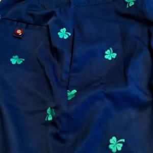 Coral Bay shamrock golf shorts for women. Soft and comfortable elastic waistband